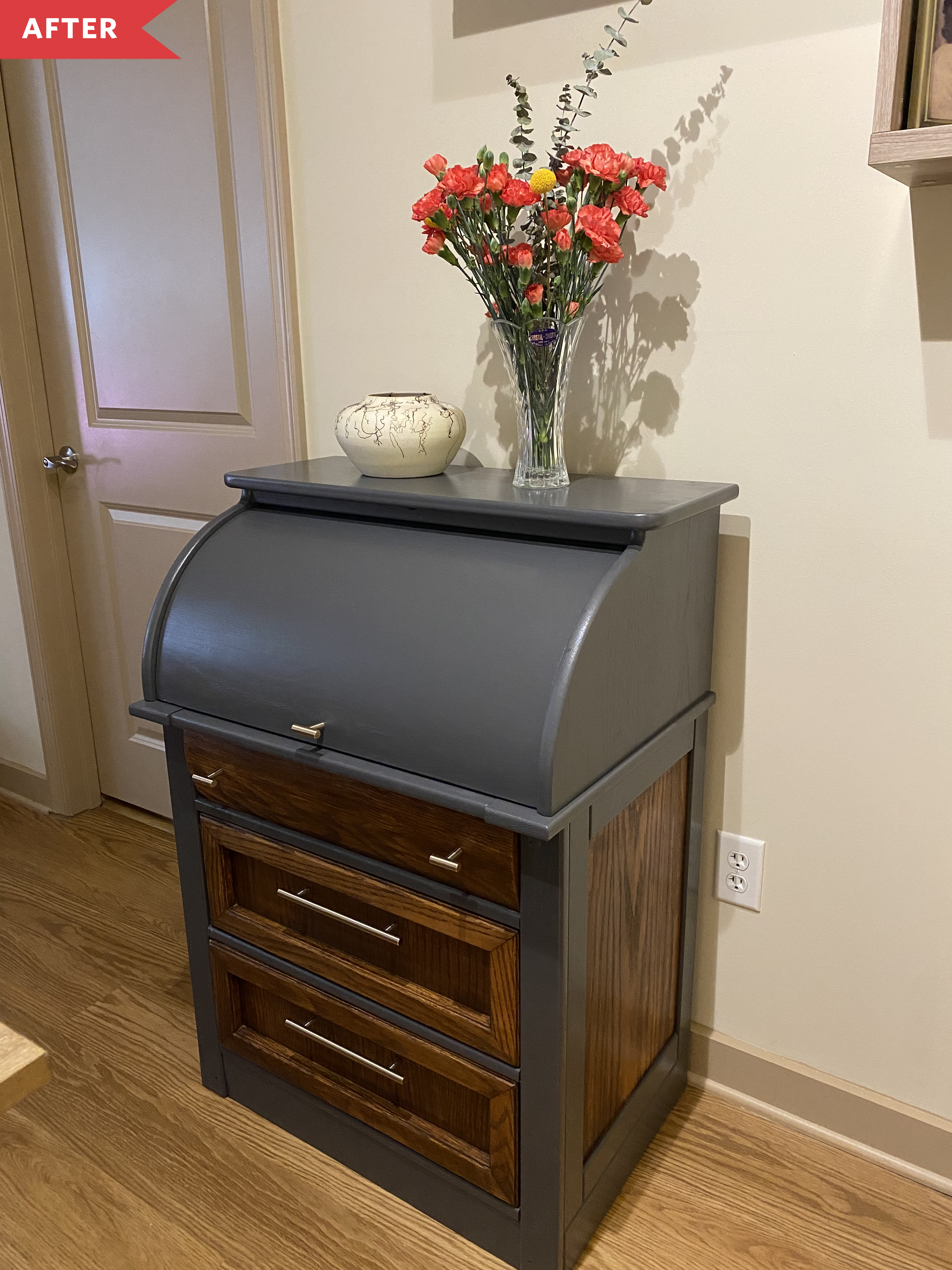 Roll Top Desk Redo Before and After Photos Apartment Therapy